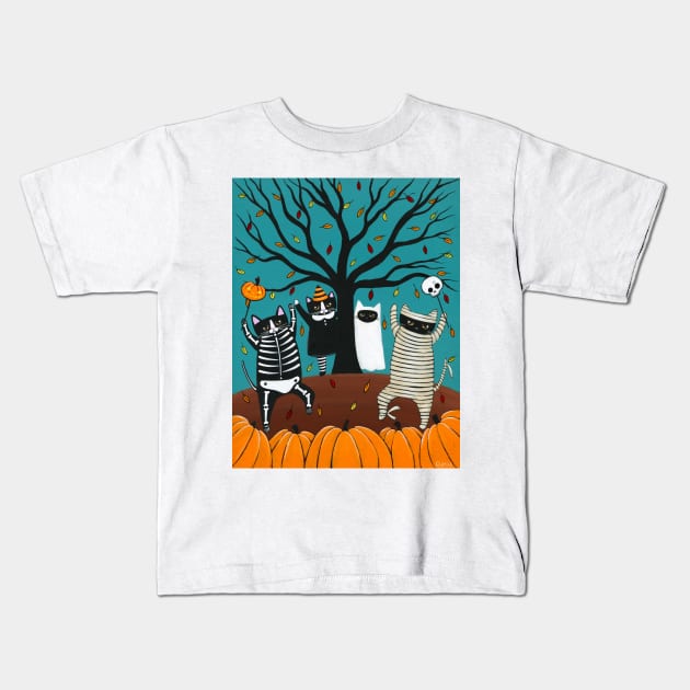 Celebration of Halloween 2021 Kids T-Shirt by KilkennyCat Art